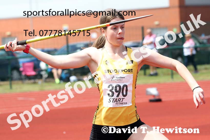 Womens under-20s javelin, 2021 Northern Senior and Under-20s Champs., Leigh. Photo: David T. Hewitson/Sports for All Pics